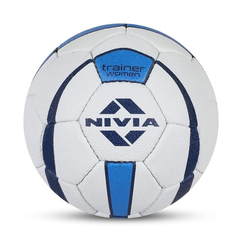 Nivia Trainer Synthetic Handball for womens, White Blue