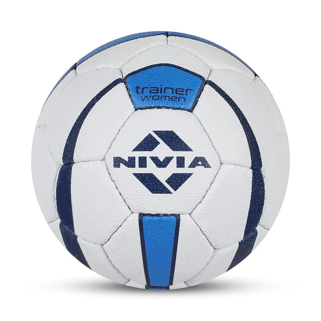 Nivia Trainer Synthetic Handball for womens, White Blue