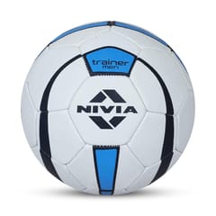 Nivia Trainer Synthetic Rubber Handball for Men, White Blue