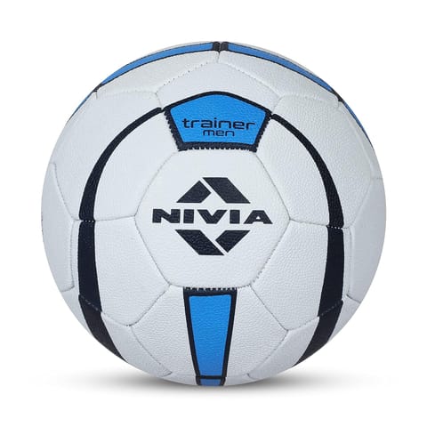 Nivia Trainer Synthetic Rubber Handball for Men, White Blue