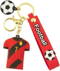 KNK Youth Ronaldo, Neymar and Messi Soccer Team Cups Flag Football Keychains for Boys, Ronaldo Keychain Sticker, Sports Keychains (Pack of 2)