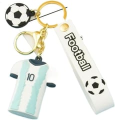 KNK Youth Ronaldo, Neymar and Messi Soccer Team Cups Flag Football Keychains for Boys, Ronaldo Keychain Sticker, Sports Keychains (Pack of 2)