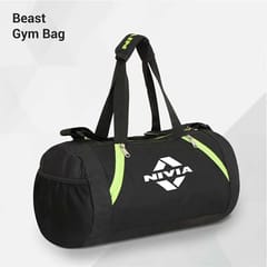 Nivia Beast 17 LTR Beast Polyester Gym Bag Back Yellow