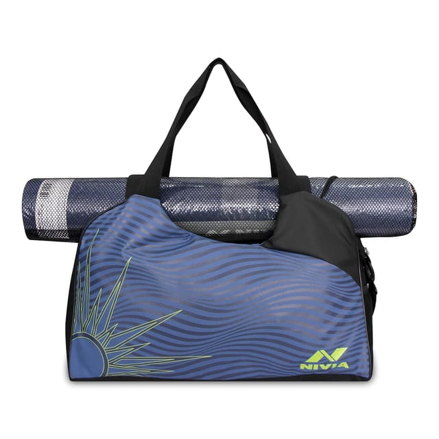 Nivia 18 LTR Yoga 3.0 polyester Bag for men women (Navy Green)