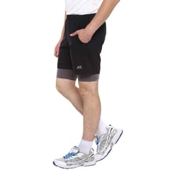 Nivia Sprint-3 Black Polyester Shorts