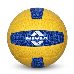 Nivia G-2020 Rubber Volleyball, (Yellow and Blue) Standard Size