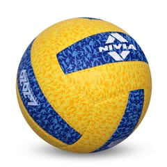 Nivia G-2020 Rubber Volleyball, (Yellow and Blue) Standard Size