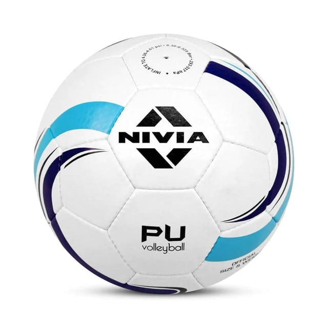 Nivia PU लेदर रबर व्हॉलीबॉल (आकार 4) बहुरंगी