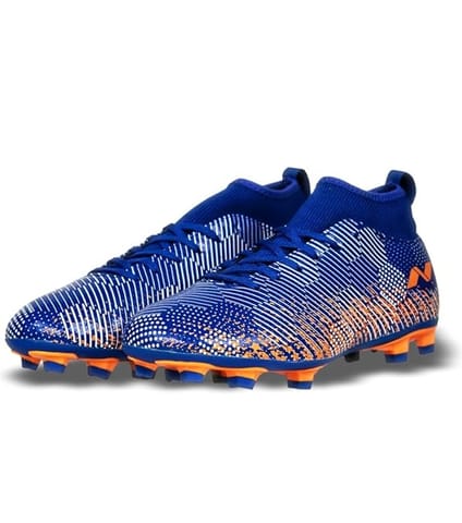 Nivia PRO Encounter 7 Football Shoes for Mens, Royal Blue/Orange
