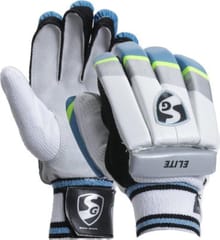 SG Elite LH Batting Gloves, Men's  White Green Right Hand