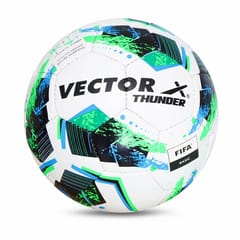 ویکٹر ایکس تھنڈر ہاتھ سے سلایا ہوا فٹ بال - سائز: 5 (1 کا پیک) - سفید سبز
