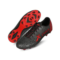 वेक्टर एक्स साइबर पुरुषों के टर्फ फुटबॉल जूते, काला-लाल