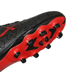 वेक्टर एक्स साइबर पुरुषों के टर्फ फुटबॉल जूते, काला-लाल