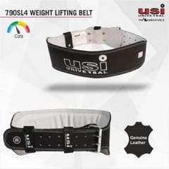 USI Universal Weight Lifting Belt | 790SL4 Leather Metal Construction Weight Belt for Deadlift, Squat & Weightlifting for Men & Women