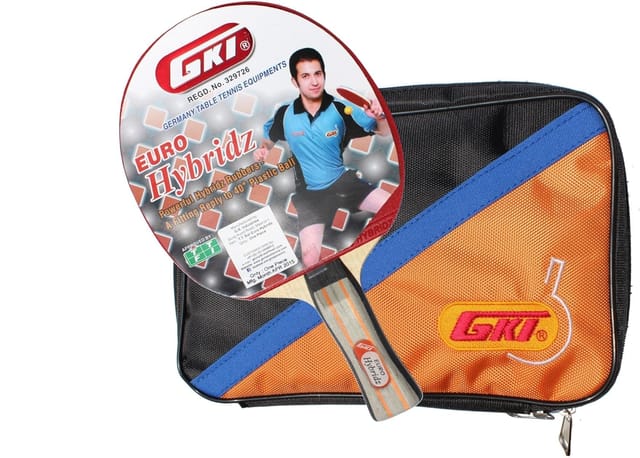GKI Euro Hybridz Table Tennis Racquet, Multicolor