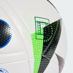 एडिडास फ्यूसबल्लीबे लीग फुटबॉल बॉल | साइज़ 5 I सफेद/काला/चमकदार नीला