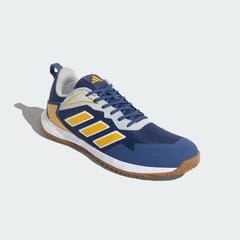 Adidas Men's Baseliner V2 Indoor Court Training Shoes | designed for sports played in indoor courts | Tech Indigo / Preloved Yellow F23 / Stone