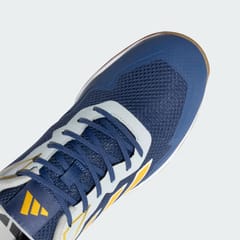 Adidas Men's Baseliner V2 Indoor Court Training Shoes | designed for sports played in indoor courts | Tech Indigo / Preloved Yellow F23 / Stone
