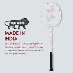 Yonex GR 303i ग्रेफाइट बैडमिंटन रैकेट फुल कवर के साथ (2 का पैक)