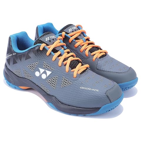 Yonex SHB 50 EX Badminton Shoes | Ideal For Badminton, Squash, Table Tennis, Volleyball | Non-Marking Sole | Dark Grey