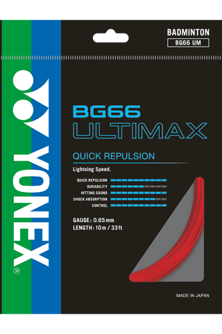 Yonex Ultimax BG 66 Badminton Strings, 0.65mm