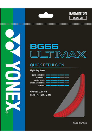 Yonex Ultimax BG 66 பேட்மிண்டன் சரங்கள், 0.65mm