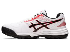 ASICS পুরুষদের জেল-লেথাল ফিল্ড ক্রিকেট জুতা, সাদা ক্লাসিক লাল