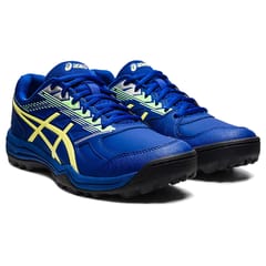 ASICS पुरुषों के लिए जेल-लेथल फील्ड क्रिकेट शूज़, मोनाको ब्लू ग्लो येलो