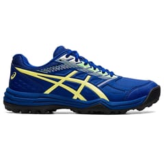 ASICS पुरुषों के लिए जेल-लेथल फील्ड क्रिकेट शूज़, मोनाको ब्लू ग्लो येलो
