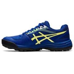 ASICS पुरुषों के लिए जेल-लेथल फील्ड क्रिकेट शूज़, मोनाको ब्लू ग्लो येलो