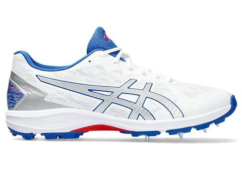 ASICS ஸ்ட்ரைக் ரேட் கிரிக்கெட் ஷூ, வெள்ளை வெள்ளி