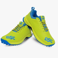 DSC Jaffa 22 Cricket Shoes | Lemon Yellow | Leather and Mesh Material