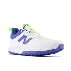 New Balance CK 4020 R5 Rubber Sole Cricket Shoes, White Blue