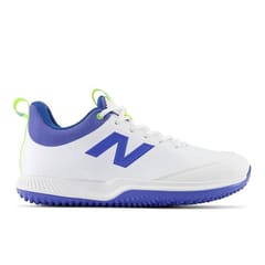 New Balance CK 4020 R5 Rubber Sole Cricket Shoes, White Blue