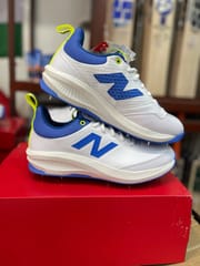 New Balance CK 4030 W5 Cricket Spikes Shoes, White Blue