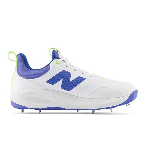 New Balance CK 4030 W5 Cricket Spikes Shoes, White Blue