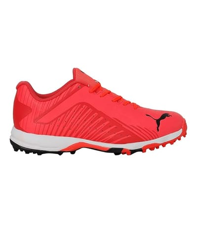 Puma FH 22 Men's Rubber Cricket Shoe, Fiery Coral-Puma Black-Poppy Red