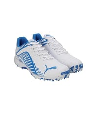 Puma FH 22 Men's Rubber Cricket Shoe, White-Ultra Blue