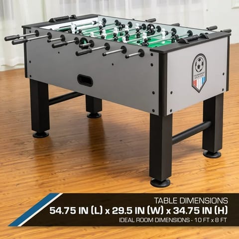 KD Official Soccer Table 54" Competition Size Indoor Foosball Table, Gray