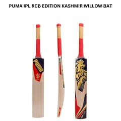 Puma Mens RCB JNR City Cricket Bat, Navy-Flame Scarlet