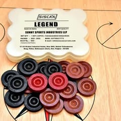 SISCAA CARROM COIN LEGEND , Carrom Board Accessory Approved & Used in National Tournament Held by Carrom Federation of India