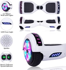KD Hoverboard, 6.5" Self Balancing Hoverboard Electric Scooter Hoverboard for Kids White
