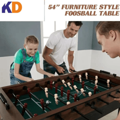 KD Foosball PRO CLASSIC 54&quot; फर्निचर स्टाईल सॉकर गेम टेबल, 54 इंच x 27.25 इंच x 34 इंच