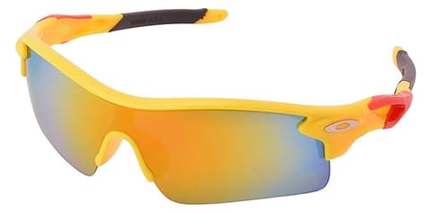 KD Multi-colored Scratch Resistant Unisex Sport Sunglasses For Cricket, Cycling, Racing, Climbing, Golf, Riding and UV Protection - Free Size , Yellow