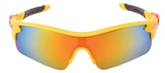 KD Multi-colored Scratch Resistant Unisex Sport Sunglasses For Cricket, Cycling, Racing, Climbing, Golf, Riding and UV Protection - Free Size , Yellow