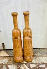 Kd Mugdar Fitness Bar Indian Club Mudgar Bheem Mace Shoulder Equipment | Meel Karla Katai Mugdal | Fitness Durable Wooden Equipment 5 kg to 25 kg