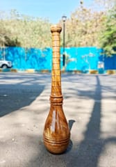 केडी मुगदर फिटनेस बार इंडियन क्लब मुद्गर भीम गदा खांद्यावरील उपकरणे | मील कारला काटई मुगदळ | फिटनेस टिकाऊ लाकडी उपकरणे - 5 किलो ते 25 किलो