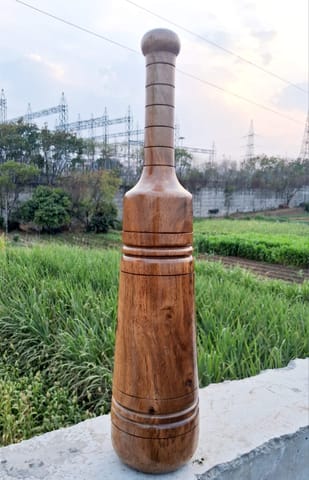 કેડી મુગદાર ફિટનેસ બાર ઈન્ડિયન ક્લબ મુદ્ગર ભીમ મેસ શોલ્ડર ઈક્વિપમેન્ટ | મેલ કરલા કટાઈ મુગદલ | ફિટનેસ ટકાઉ લાકડાના સાધનો