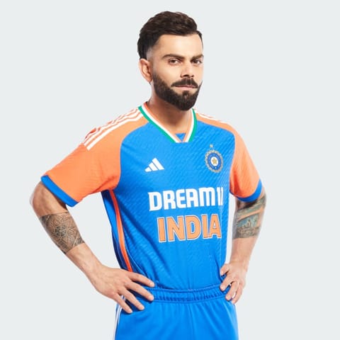 ADIDAS FW24 INDIA CRICKET T20 INTERNATIONAL PLAYER JERSEY JN0886