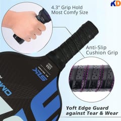 KD Pickleball Paddles, Carbon Fiber Pickleball Set, 2 Paddles with 4 Balls, Portable Carry Bag, USAPA Approved Graphite Pickleball Rackets with Comfort Grip., Assorted Color